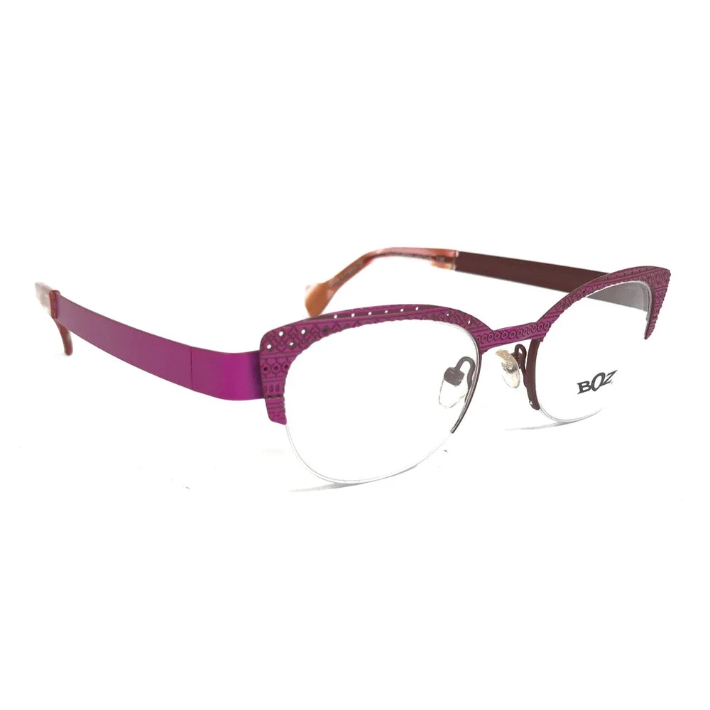 BOZ Eyeglasses Frames ZADIG 8090 Matte Brown Pink Fuchsia 49-19-135